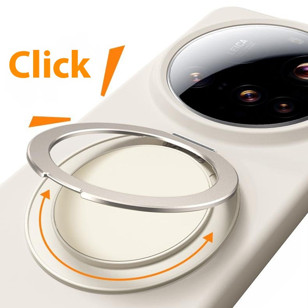 For Xiaomi 15 Ultra Magnetic Case Rotating Kickstand Liquid Silicone PC Phone Cover Skin Touch
