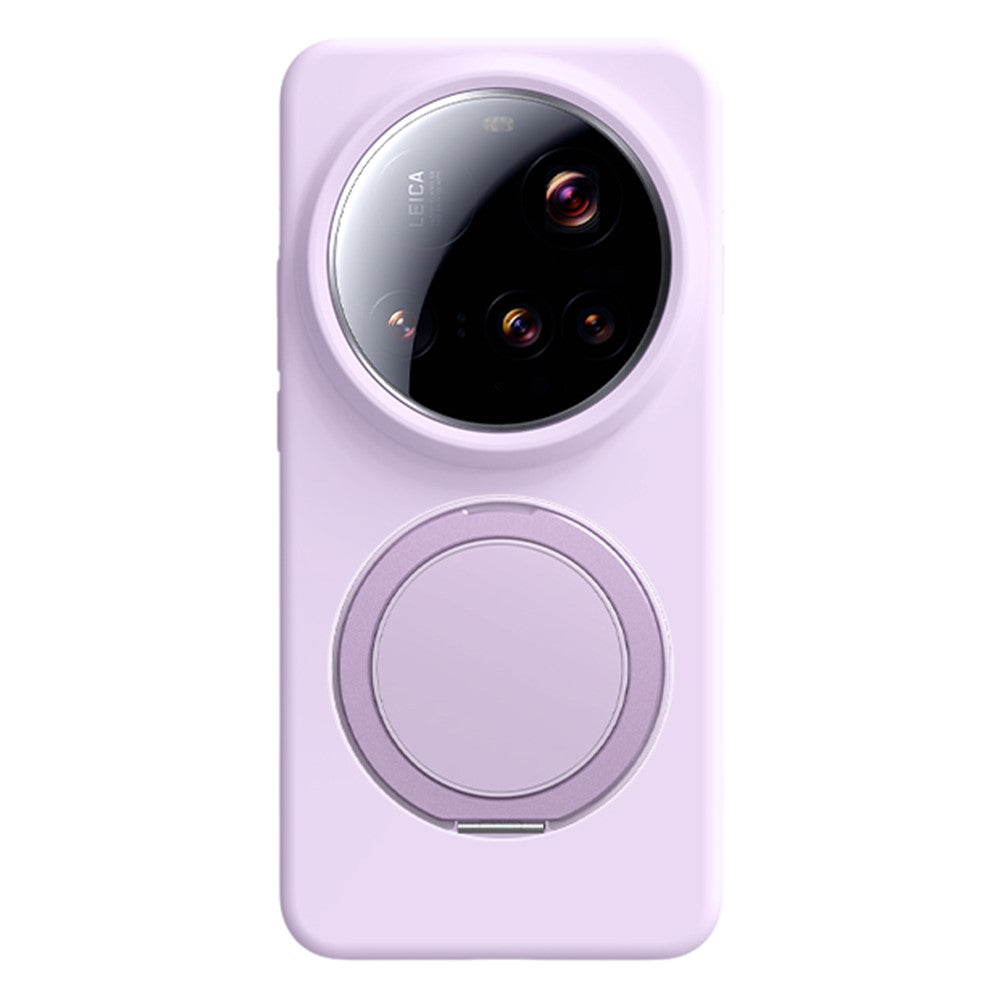 For Xiaomi 15 Ultra Magnetic Case Rotating Kickstand Liquid Silicone PC Phone Cover Skin Touch