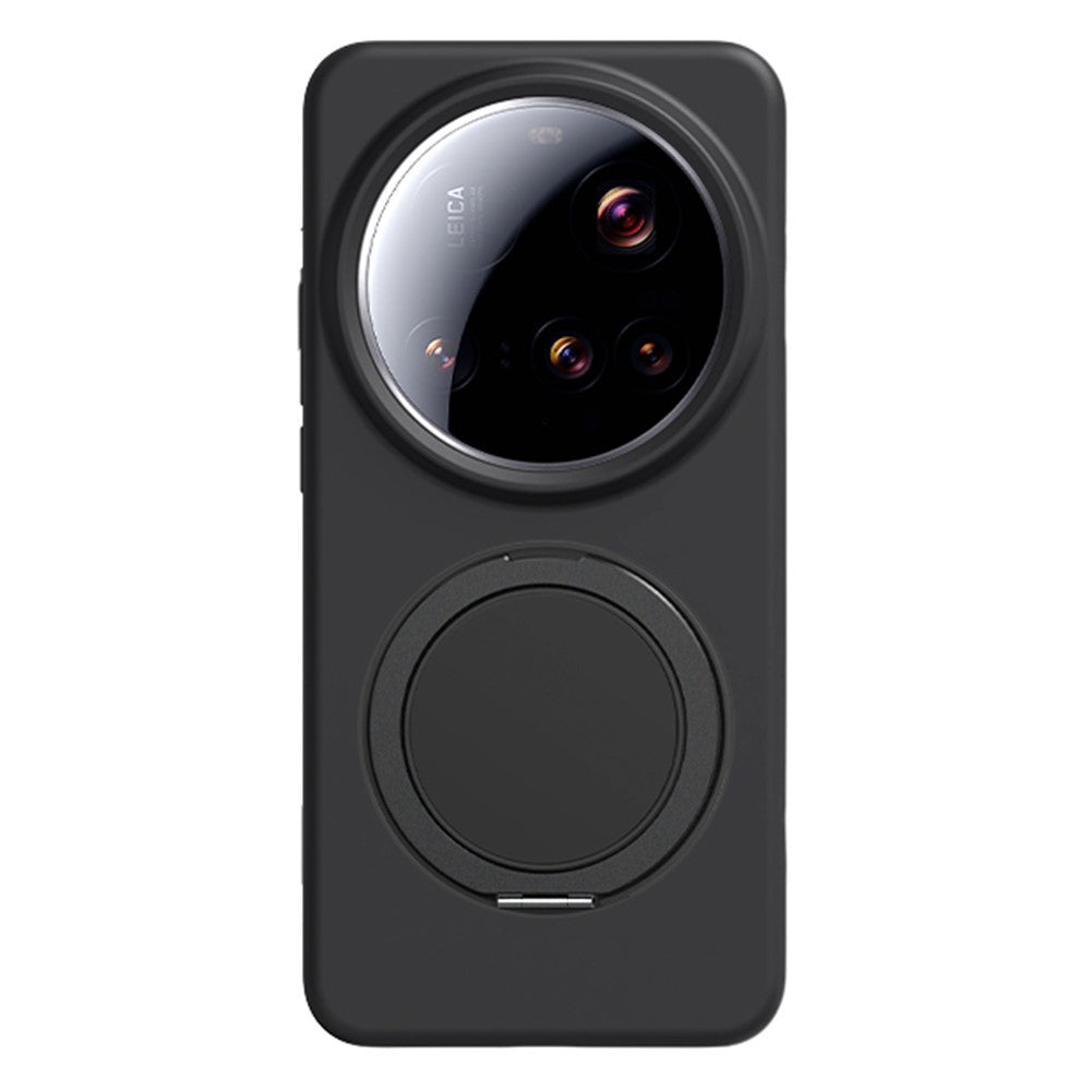 For Xiaomi 15 Ultra Magnetic Case Rotating Kickstand Liquid Silicone PC Phone Cover Skin Touch