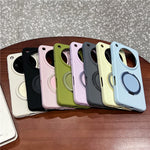 For Oppo Find X8 Ultra 5G Magnetic Case Rotating Kickstand Liquid Silicone PC Phone Cover Skin Touch