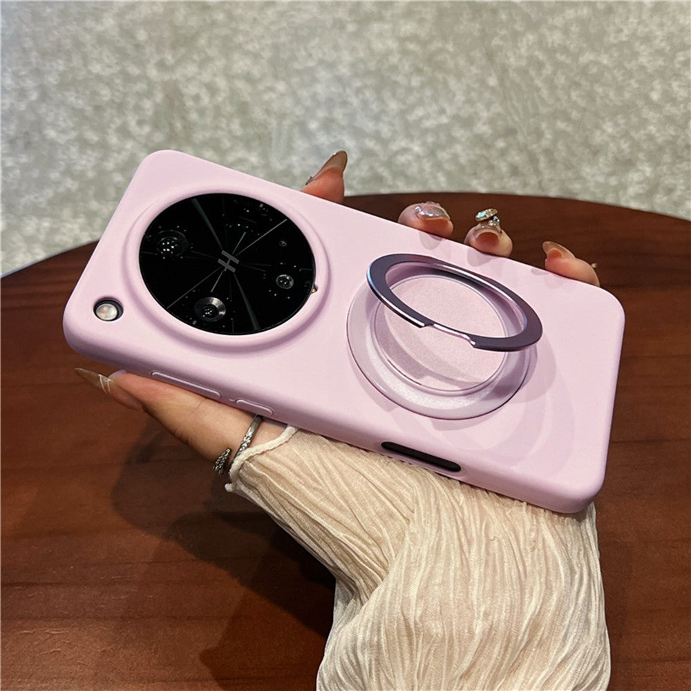 For Oppo Find X8 Ultra 5G Magnetic Case Rotating Kickstand Liquid Silicone PC Phone Cover Skin Touch