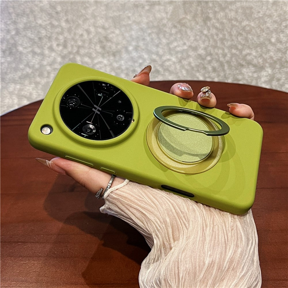 For Oppo Find X8 Ultra 5G Magnetic Case Rotating Kickstand Liquid Silicone PC Phone Cover Skin Touch