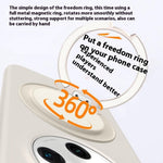 For Oppo Find X8 5G Magnetic Case Rotating Kickstand Liquid Silicone PC Phone Cover Skin Touch