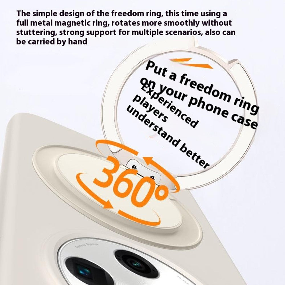 For Oppo Find X8 5G Magnetic Case Rotating Kickstand Liquid Silicone PC Phone Cover Skin Touch