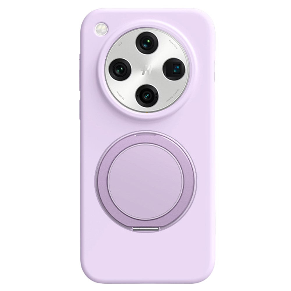 For Oppo Find X8 5G Magnetic Case Rotating Kickstand Liquid Silicone PC Phone Cover Skin Touch
