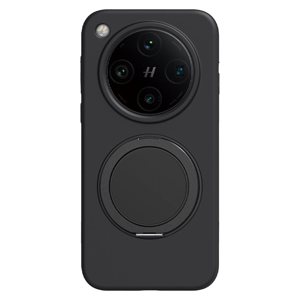For Oppo Find X8 5G Magnetic Case Rotating Kickstand Liquid Silicone PC Phone Cover Skin Touch