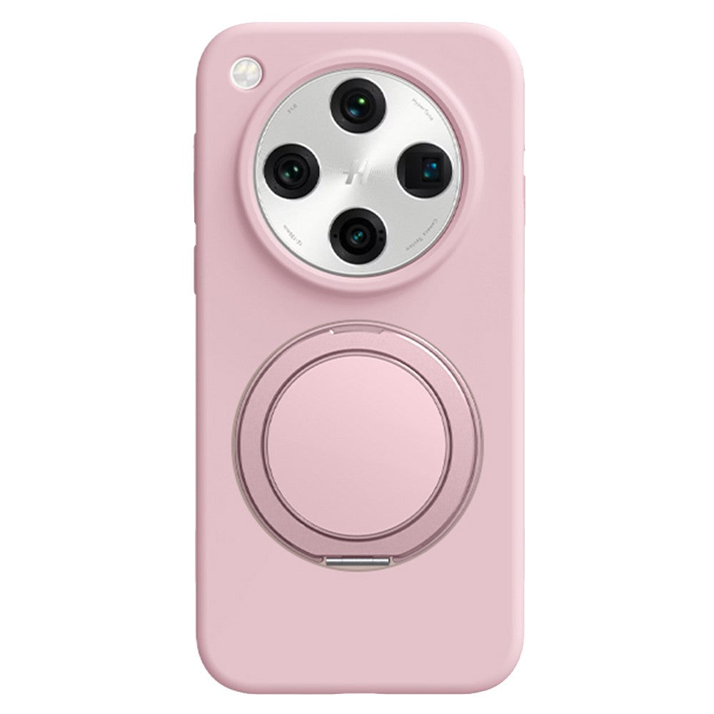 For Oppo Find X8 5G Magnetic Case Rotating Kickstand Liquid Silicone PC Phone Cover Skin Touch