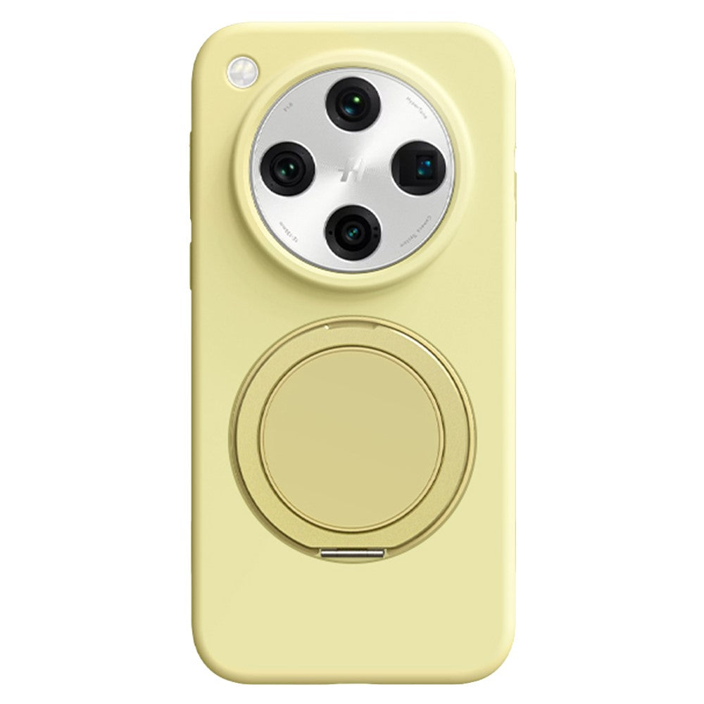For Oppo Find X8 5G Magnetic Case Rotating Kickstand Liquid Silicone PC Phone Cover Skin Touch