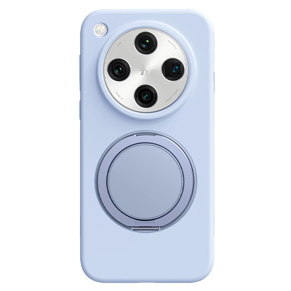 For Oppo Find X8 5G Magnetic Case Rotating Kickstand Liquid Silicone PC Phone Cover Skin Touch