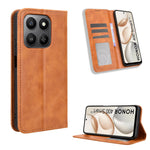 For Honor 400 Smart 5G / 4G / X7d 4G Leather Case Wallet Stand Retro Texture Phone Cover