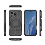WANLONFENG For Honor 400 Lite 5G Case Kickstand with 2Pcs Screen Film  KJ Series PC TPU Phone Cover (Big Lens Hole)