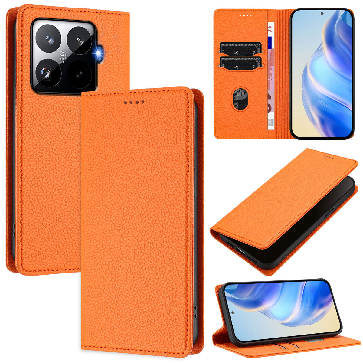 For Xiaomi 15T Pro Wallet Case RFID Blocking Litchi Texture Leather Mobile Cover