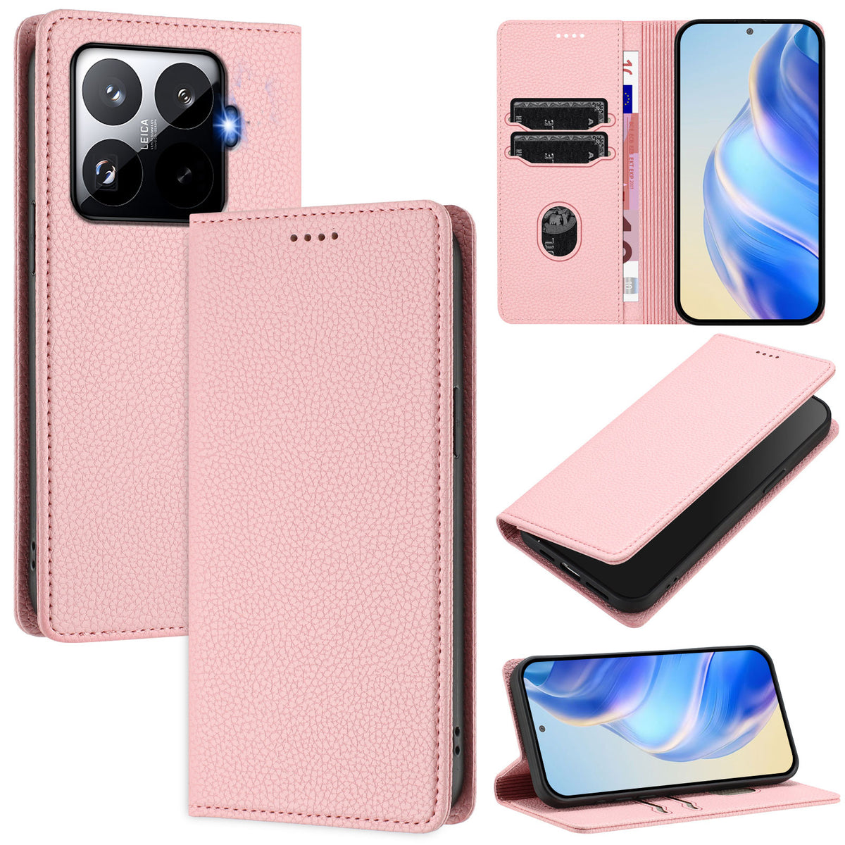 For Xiaomi 15T Pro Wallet Case RFID Blocking Litchi Texture Leather Mobile Cover