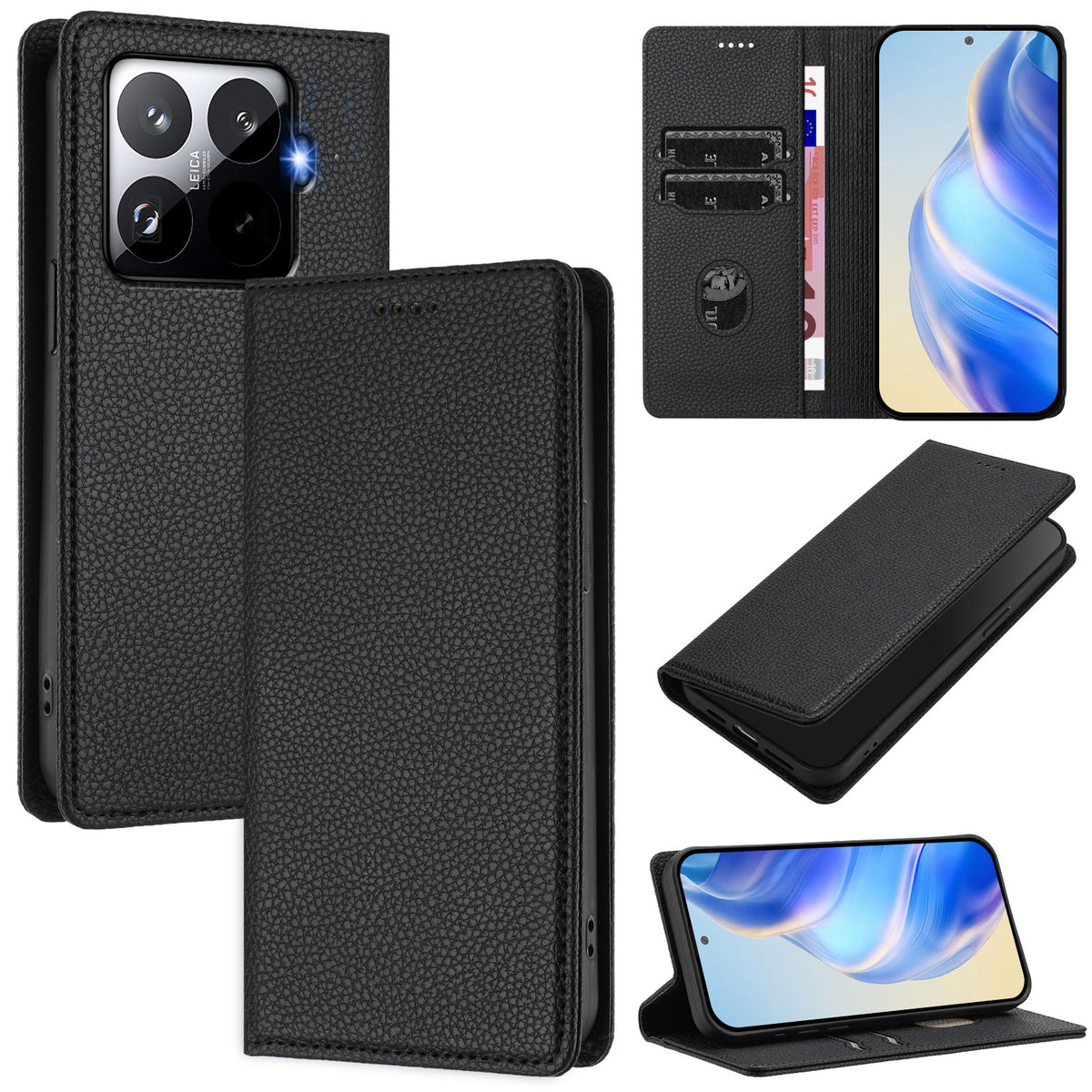 For Xiaomi 15T Pro Wallet Case RFID Blocking Litchi Texture Leather Mobile Cover