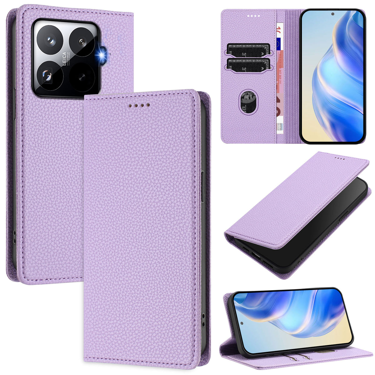 For Xiaomi 15T Pro Wallet Case RFID Blocking Litchi Texture Leather Mobile Cover