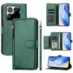 For Xiaomi 15T Pro Case Zipper Pocket Multiple Card Slots Leather Phone Cover