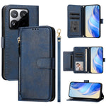 For Xiaomi 15T Case Zipper Pocket Multiple Card Slots Leather Phone Cover