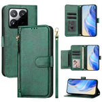 For Xiaomi 15T Case Zipper Pocket Multiple Card Slots Leather Phone Cover