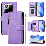For Xiaomi 15T Case Zipper Pocket Multiple Card Slots Leather Phone Cover