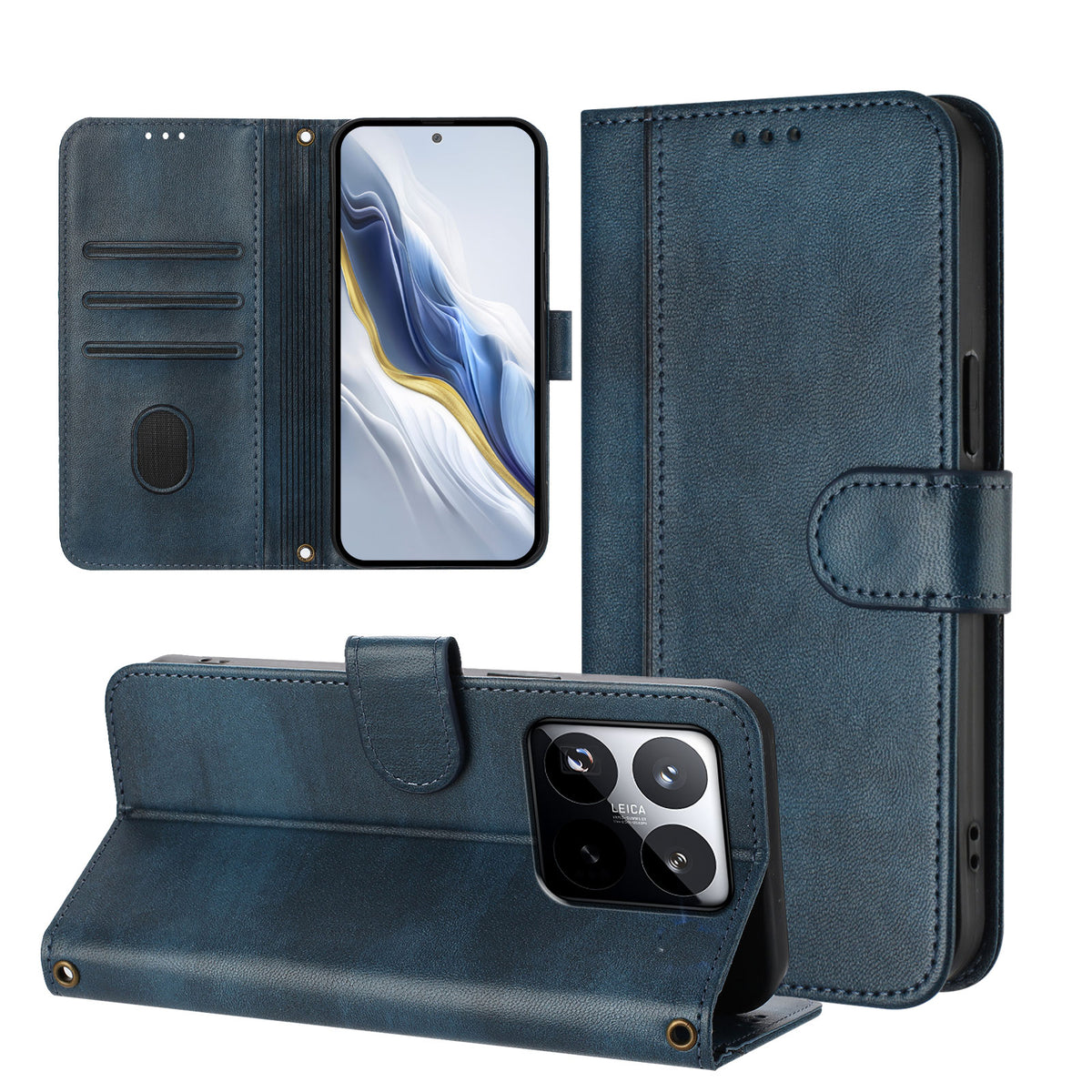 For Xiaomi 15T Cases Wallet Stand Retro Texture Leather Phone Cover with Lanyard