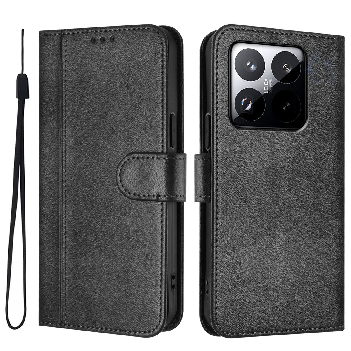 For Xiaomi 15T Cases Wallet Stand Retro Texture Leather Phone Cover with Lanyard