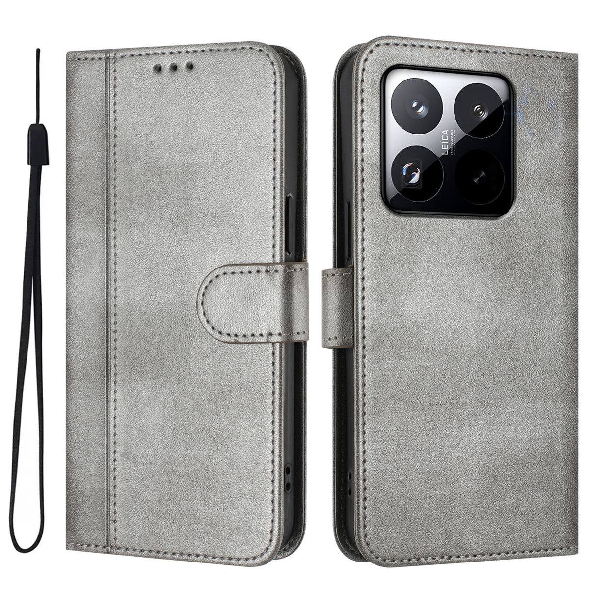 For Xiaomi 15T Cases Wallet Stand Retro Texture Leather Phone Cover with Lanyard