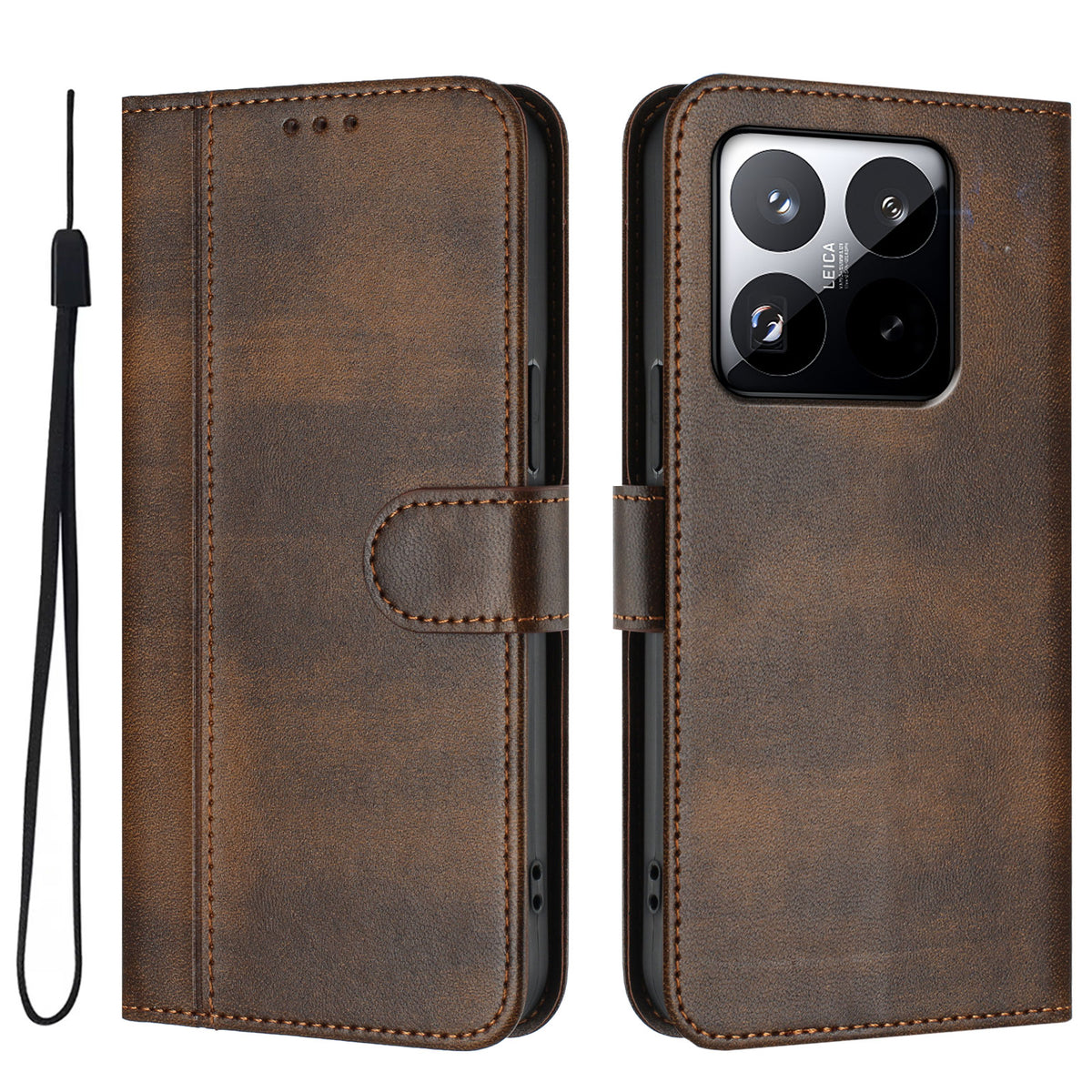 For Xiaomi 15T Cases Wallet Stand Retro Texture Leather Phone Cover with Lanyard