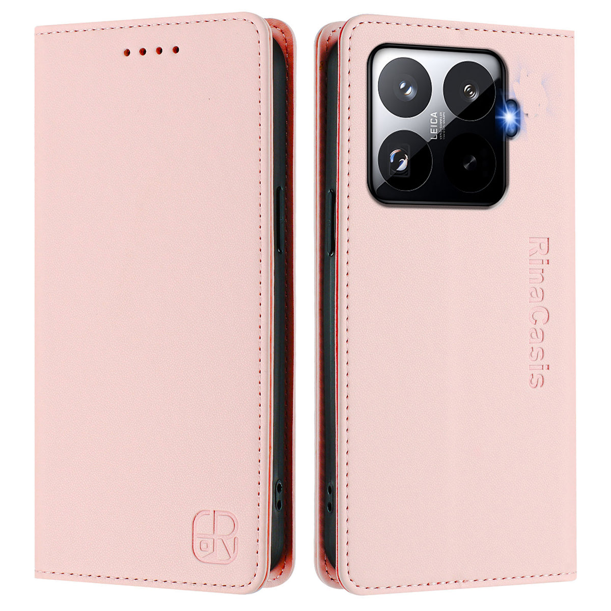 For Xiaomi 15T Pro Leather Case RINACASIS RC01 Phone Cover with RFID Blocking Wallet Stand