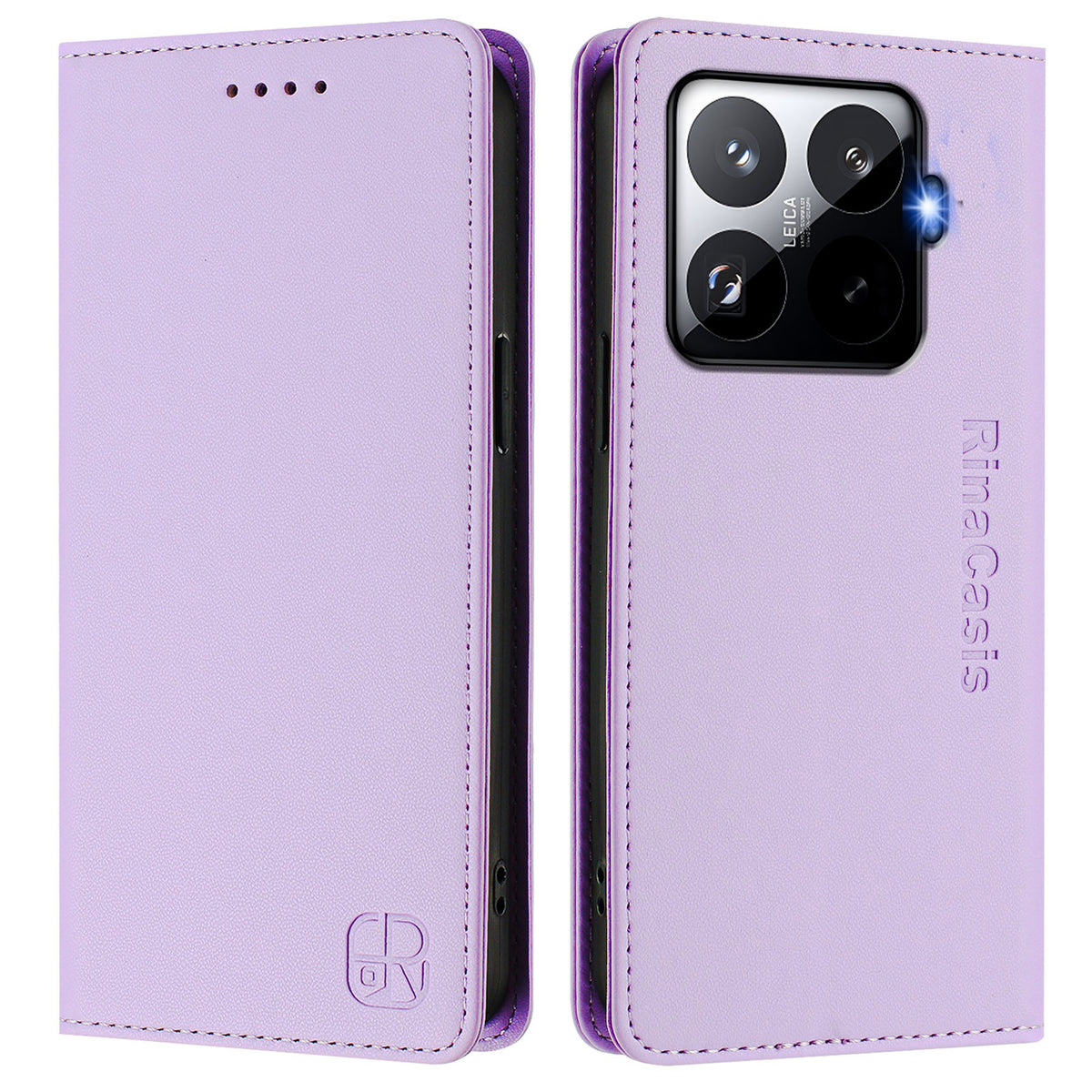 For Xiaomi 15T Pro Leather Case RINACASIS RC01 Phone Cover with RFID Blocking Wallet Stand