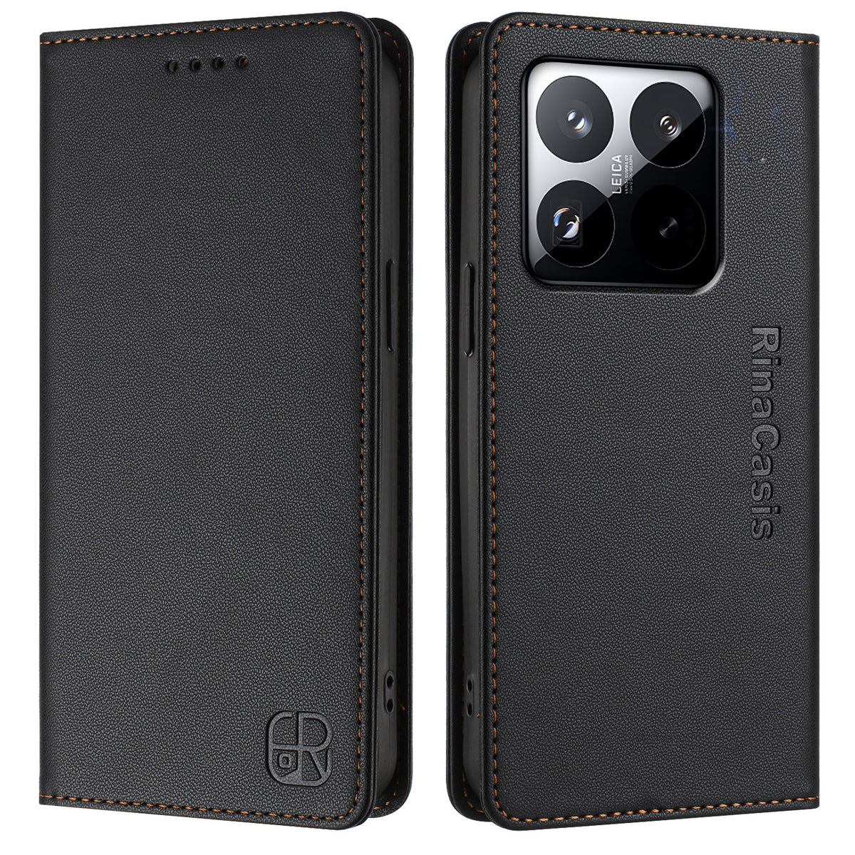 For Xiaomi 15T Leather Case RINACASIS RC01 Phone Cover with RFID Blocking Wallet Stand