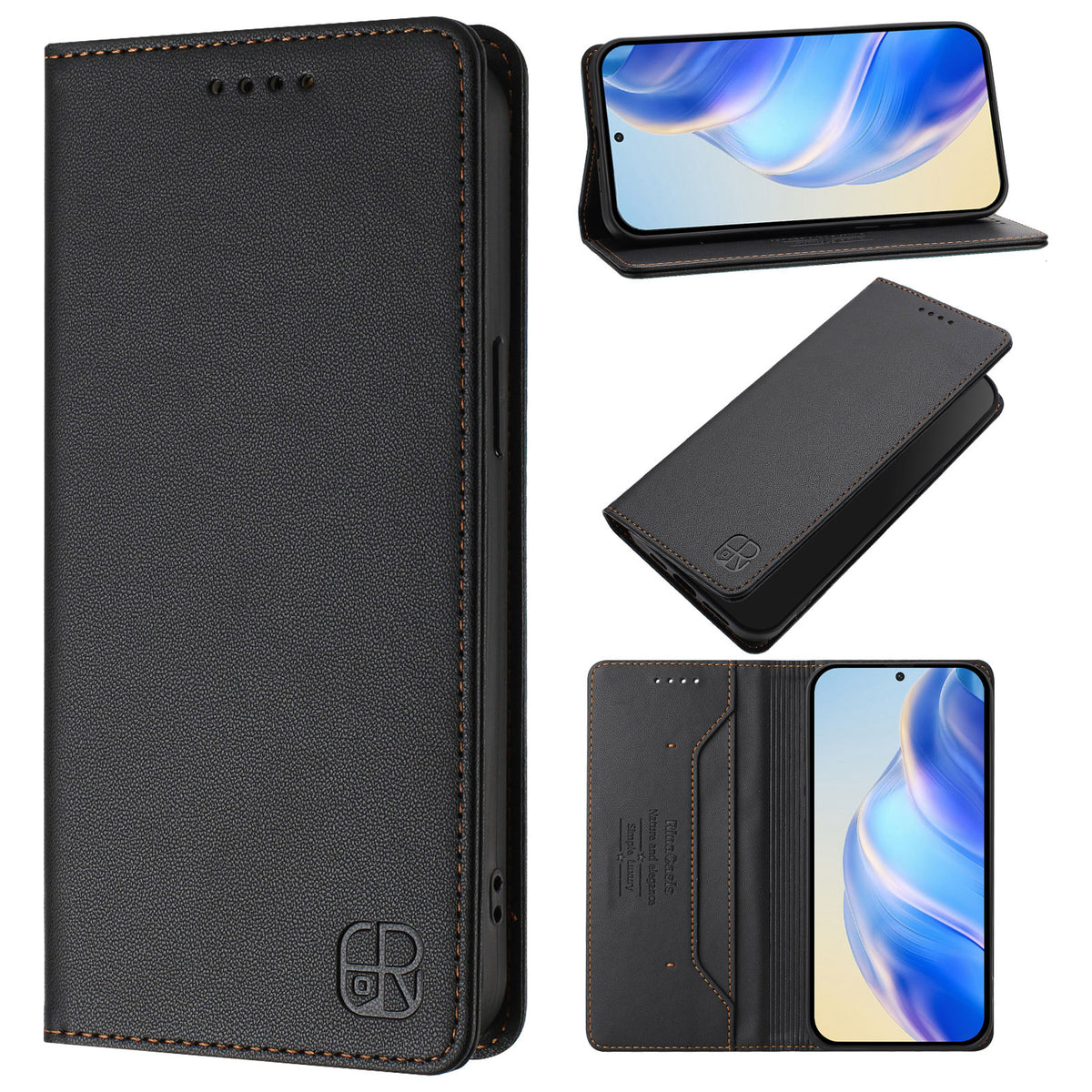 For Xiaomi 15T Leather Case RINACASIS RC01 Phone Cover with RFID Blocking Wallet Stand
