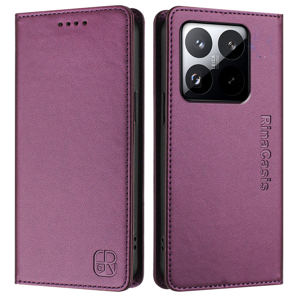 For Xiaomi 15T Leather Case RINACASIS RC01 Phone Cover with RFID Blocking Wallet Stand