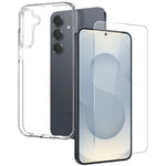 NORTHJO For Samsung Galaxy S25 FE Case Soft TPU Clear Phone Cover with Tempered Glass Screen Protector