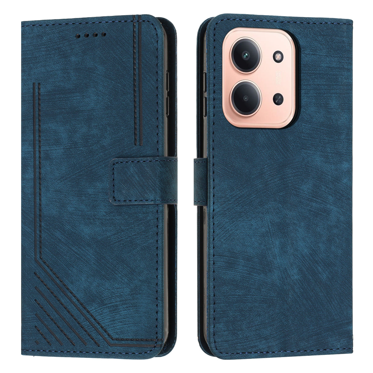 Xiaomi Redmi 15C 5G (Global) (171 mm) / 15C 4G (Global) (171 mm) / Poco C85 4G (171 mm) Stativfodral Läderfodral med tryckta linjer