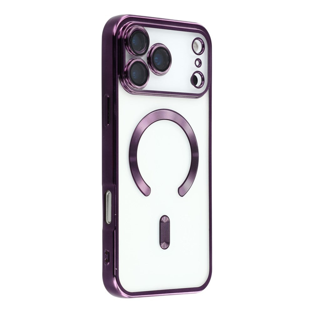 For iPhone 17 Pro Max Case Compatible with MagSafe Electroplated TPU Phone Cover with Lens Film