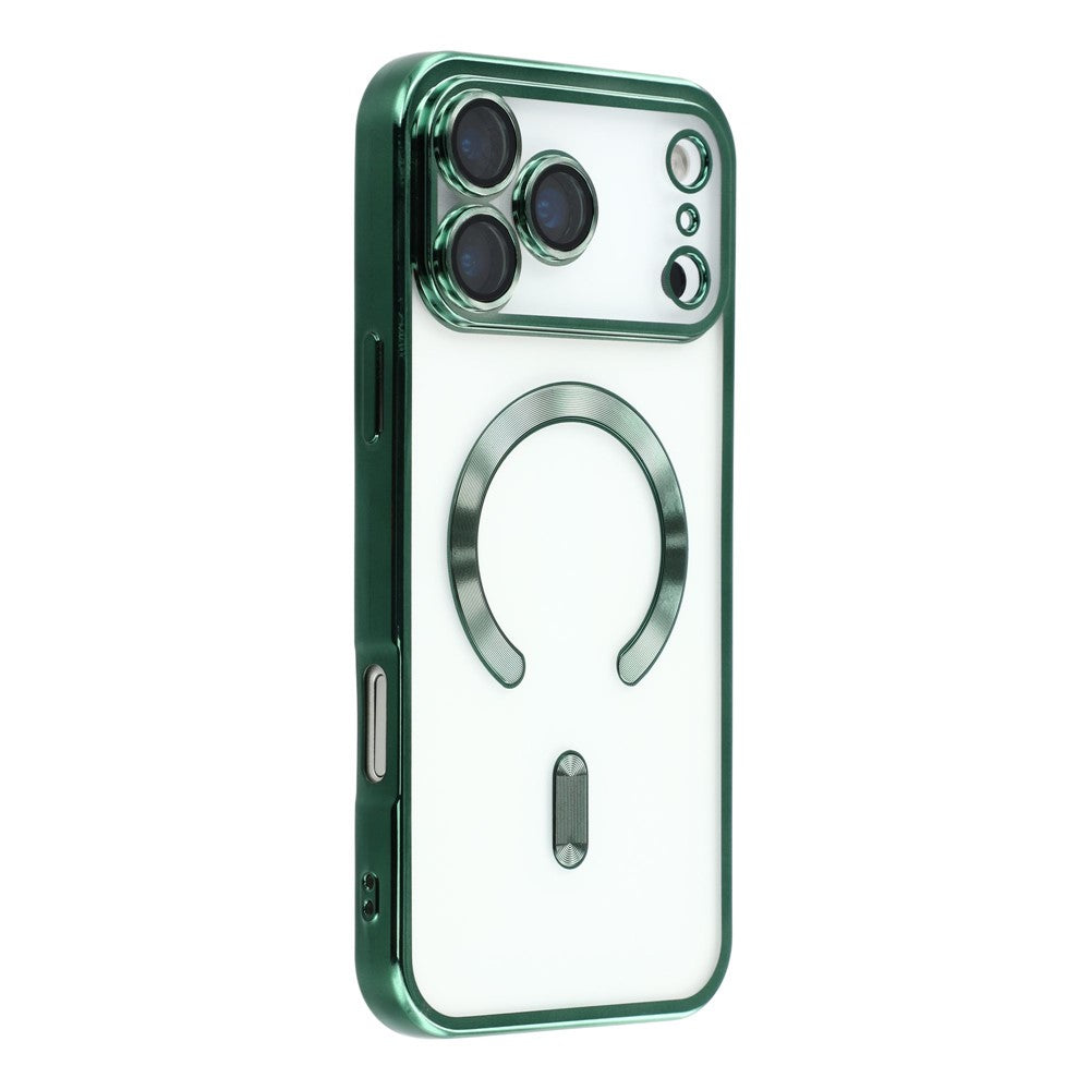 For iPhone 17 Pro Max Case Compatible with MagSafe Electroplated TPU Phone Cover with Lens Film