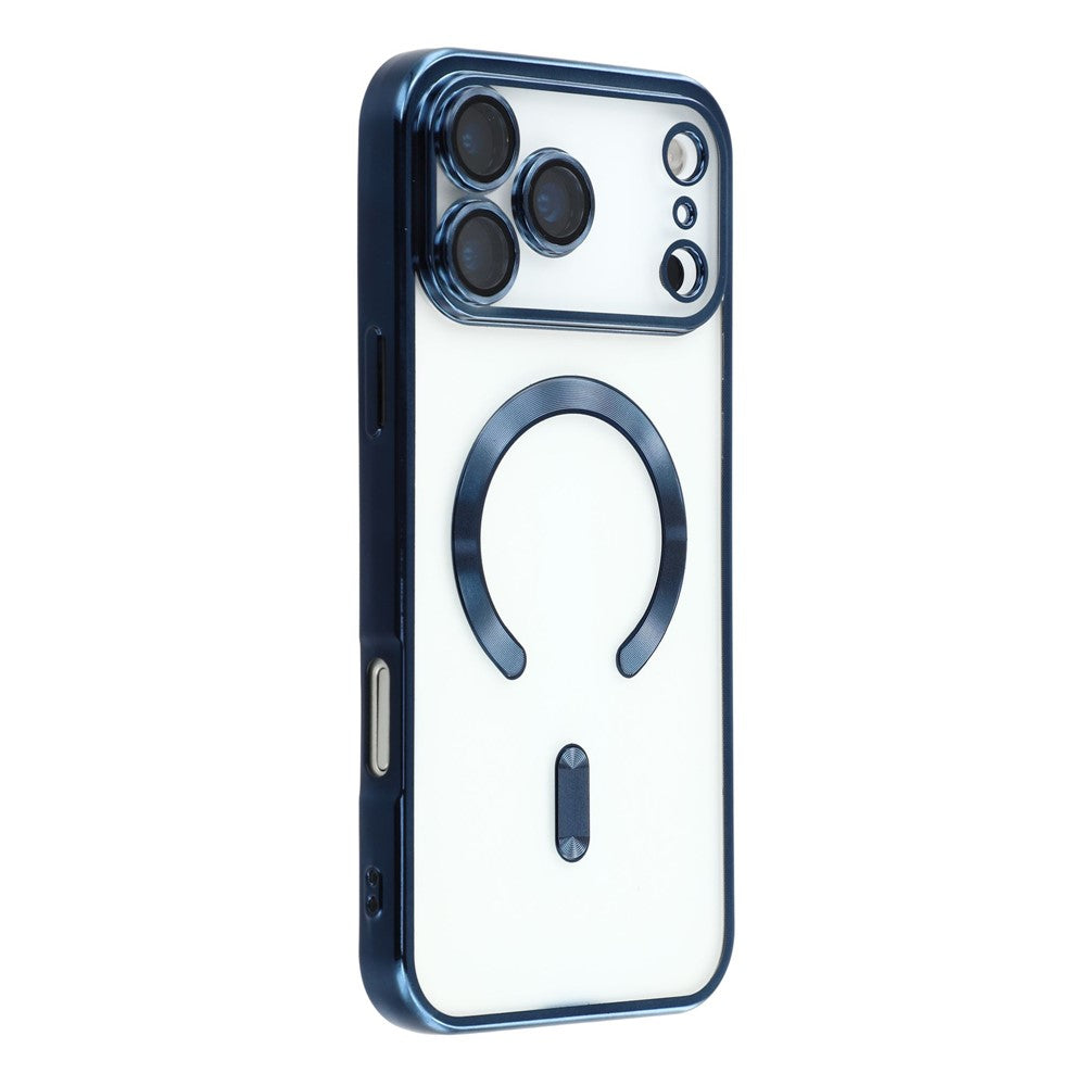 For iPhone 17 Pro Case Compatible with MagSafe Electroplated TPU Phone Cover with Lens Film