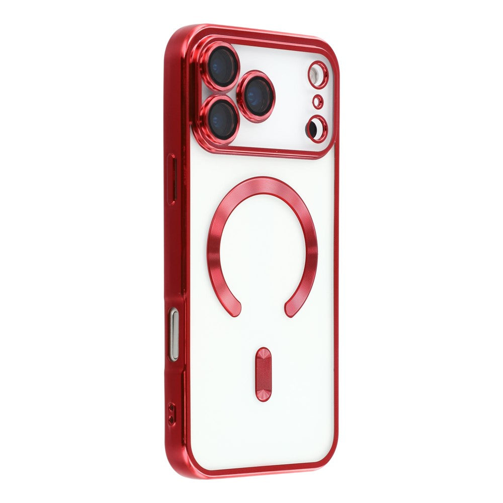 For iPhone 17 Pro Case Compatible with MagSafe Electroplated TPU Phone Cover with Lens Film