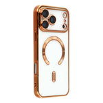 For iPhone 17 Pro Case Compatible with MagSafe Electroplated TPU Phone Cover with Lens Film