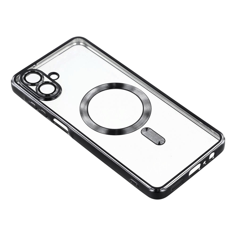 Samsung Galaxy A08 5G / A08 4G / A07 4G / A07s 4G magnetisk etui, elektrobelagt TPU-mobilcover med linsefilm