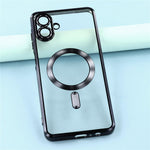 Samsung Galaxy A08 5G / A08 4G / A07 4G / A07s 4G magnetisk etui, elektrobelagt TPU-mobilcover med linsefilm