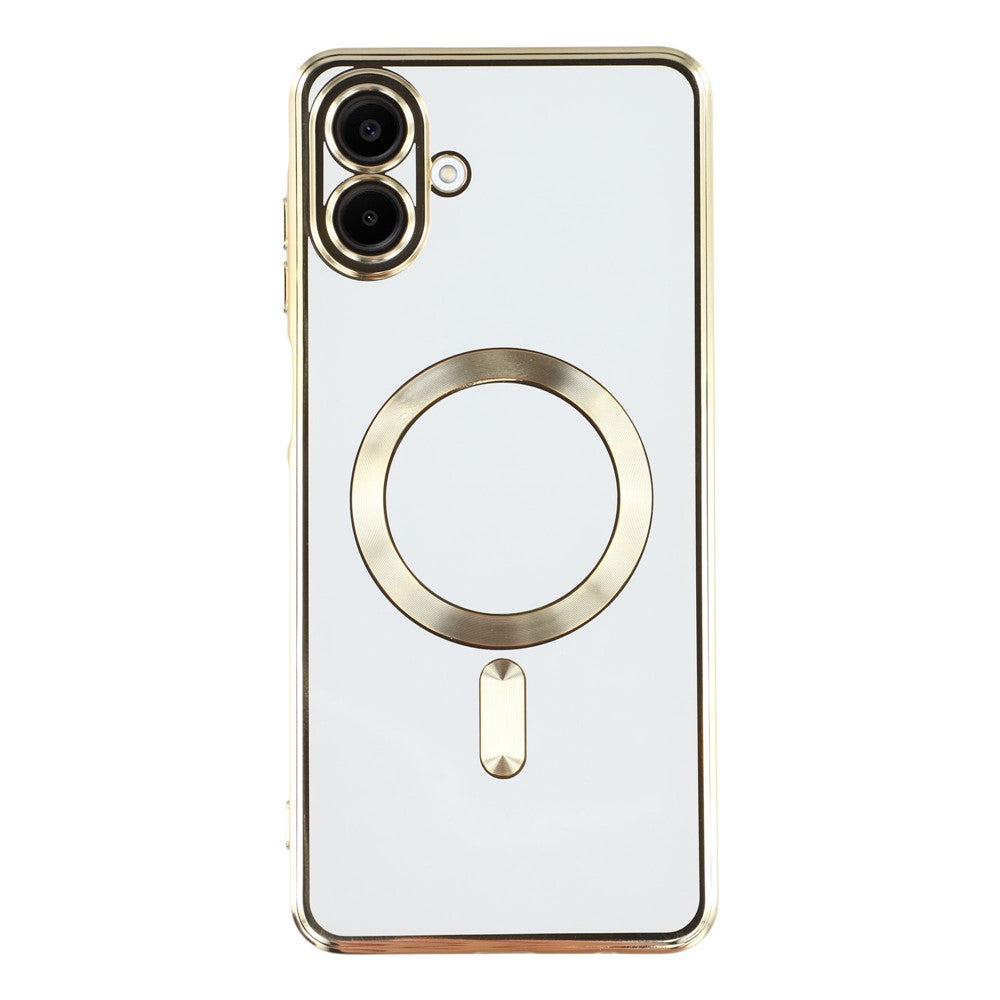 Samsung Galaxy A08 5G / A08 4G / A07 4G / A07s 4G magnetisk etui, elektrobelagt TPU-mobilcover med linsefilm
