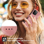 For iPhone 13 Pro Max 6.7 inch Imprinted Flowers Wallet Case Skin-touch PU Leather Handbag Flip Stand Phone Cover with Wrist Strap and Shoulder Strap