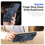 For Oppo Reno14 Pro 5G (Global) Case Ring Holder Kickstand PC + TPU Shockproof Phone Cover