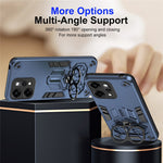 For Oppo Reno14 Pro 5G (Global) Case Ring Holder Kickstand PC + TPU Shockproof Phone Cover