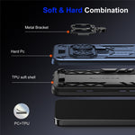 For Oppo Reno14 Pro 5G (Global) Case Ring Holder Kickstand PC + TPU Shockproof Phone Cover