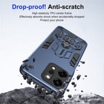 For Oppo Reno14 Pro 5G (Global) Case Ring Holder Kickstand PC + TPU Shockproof Phone Cover