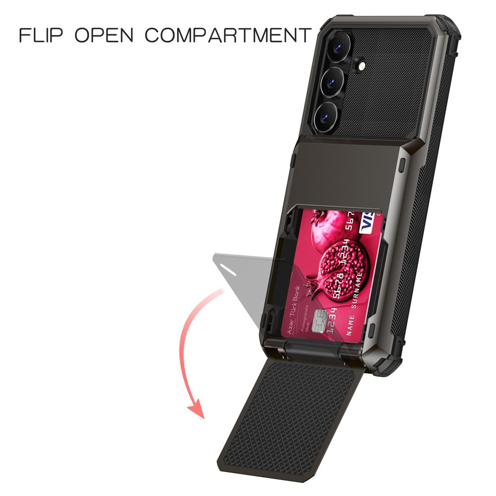 For Samsung Galaxy S25 FE Case PC + TPU Dual Layer Back Phone Cover with Card Holder