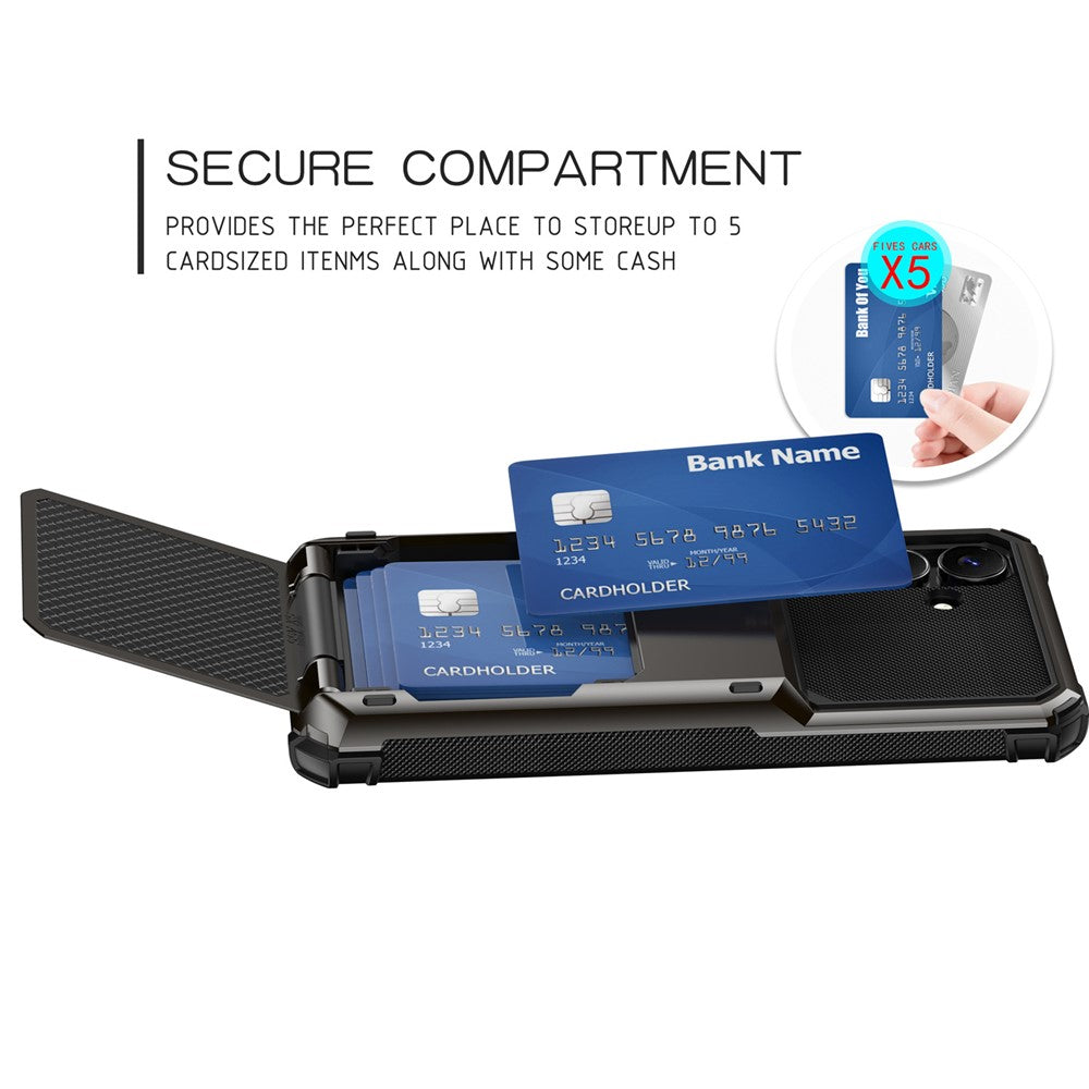 For Samsung Galaxy S25 FE Case PC + TPU Dual Layer Back Phone Cover with Card Holder