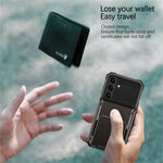 For Samsung Galaxy S25 FE Case PC + TPU Dual Layer Back Phone Cover with Card Holder